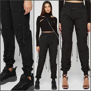 Maniere de Voir lace up cargo pants Small us 4 uk 8